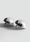 Mango Round Volume Earrings Silver