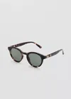 Mango Round-framed Sunglasses In Chocolate
