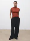 Mango T-shirt Rouge-orangé - Femme - Xl -