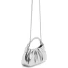 Mango Ruched Shoulder Bag In Silver