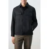 Mango Rucked Back Jacket In Blue