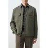 Mango Rucked Back Jacket In Green
