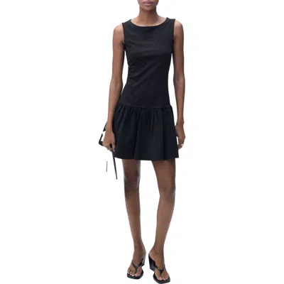 Mango Ruffle Hem Sleeve Minidress