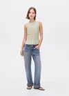 Mango Ruffled Top In Green