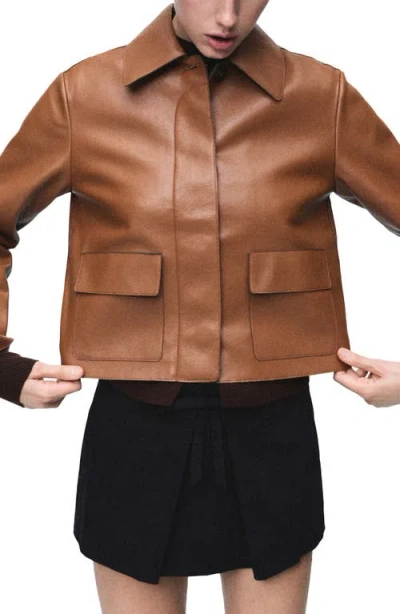 MANGO MANGO SABINA FAUX LEATHER JACKET