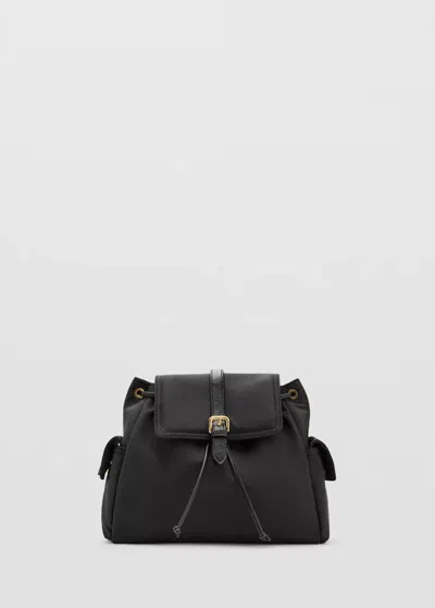 Mango Sac À Dos M- Nuovo In Noir