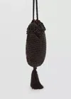 Mango Sac À Main Perles In Brown