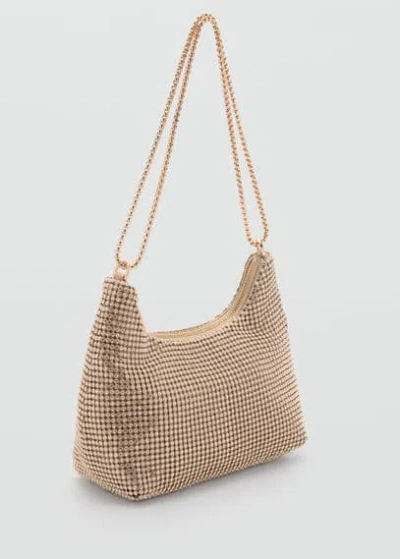 Mango Double-handle Crystal Bag Gold
