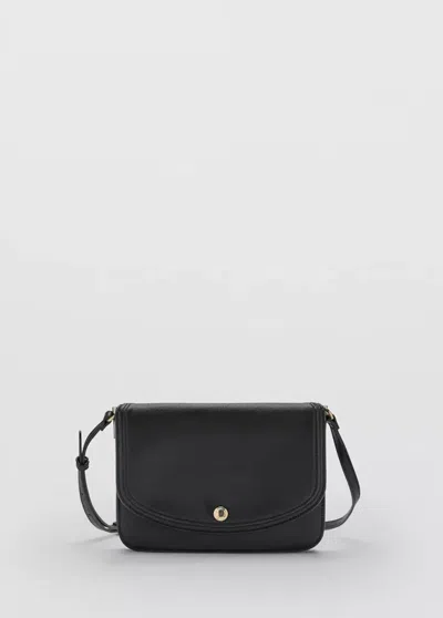 Mango Sac Bandoulière Carré In Noir