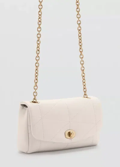 Mango Sac Bandoulière Rabat In White