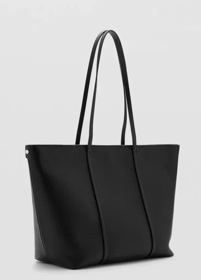 Mango Sac Cabas Anse Double In Black