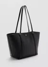 Mango Sac Cabas Anse Double In Black
