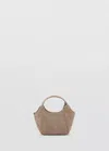 Mango Sac Clouté Cuir In Sable