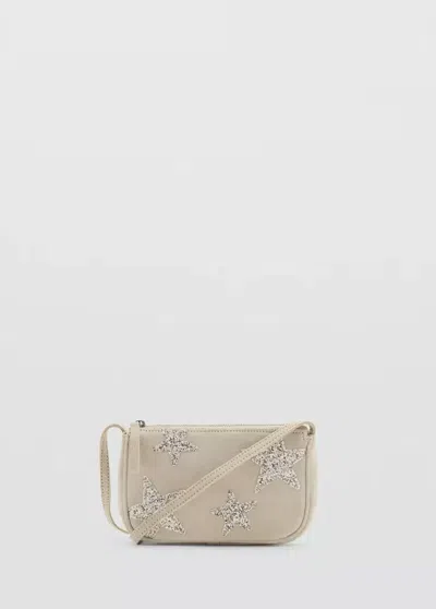 Mango Kids' Sac En Cuir Étoiles Et Paillettes In Bleu Marine