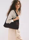 Mango Suede Shopper Bag In Chocolate