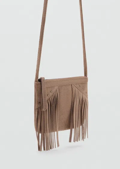 Mango Kids' Leather Fringes Bag