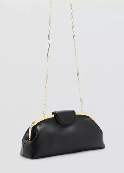 Mango Sac Pochette Détails Métalliques In Black