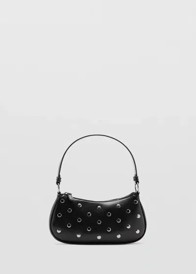 Mango Sac Porté Épaule Clouté In Noir