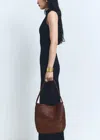 Mango Braided Leather Shoulder Bag Leather In Brown