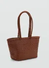 Mango Medium Braided Leather Bag