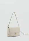 Mango Shoulder Bag With Strap Off White