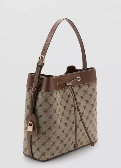 Mango Sac Seau Avec Logo Jacquard In Brown