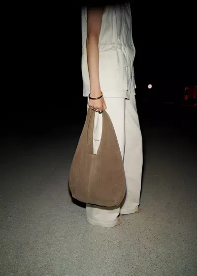 Mango Sac Seau En Cuir Suédé