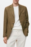 Mango Salerno Linen Sport Coat In Brown