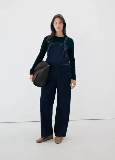 Mango Salopette De Grossesse En Jean In Bleu
