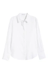 Mango Samara Linen Button-up Shirt In White