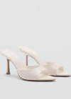 Mango Heel Non-structured Sandals White In Blanc