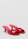 Mango Kitten-heel Strap Sandals In Red
