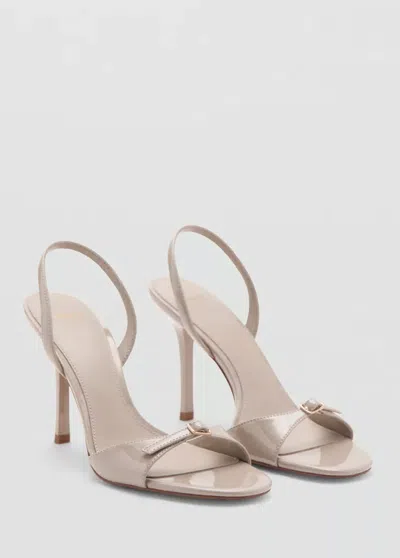 Mango Sandales Talon À Brides Boucle In Neutral