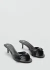Mango Sandales Talon Naud Noir - Femme - 39 -