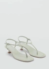 Mango Sandals Pastel Green In Pastel Green