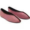 Mango Satin Ballerina Flat In Pink