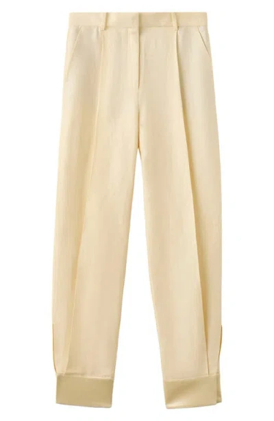 Mango Satin Balloon Pants In Neutral