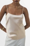 Mango Satin Camisole In Neutral