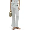 Mango Satin Drawstring Wide Leg Pants In Gray