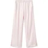 Mango Satin Slit Hem Wide Leg Pants In Pink
