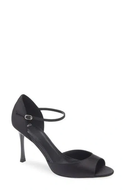 Mango Satin Stiletto Sandal In Animal Print