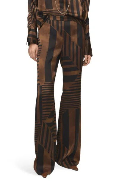 MANGO MANGO SATIN STRIPE PANTS