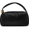 Mango Satin Top Handle Bag In Black