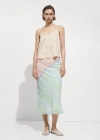 Mango Satin Top With Straps Off White