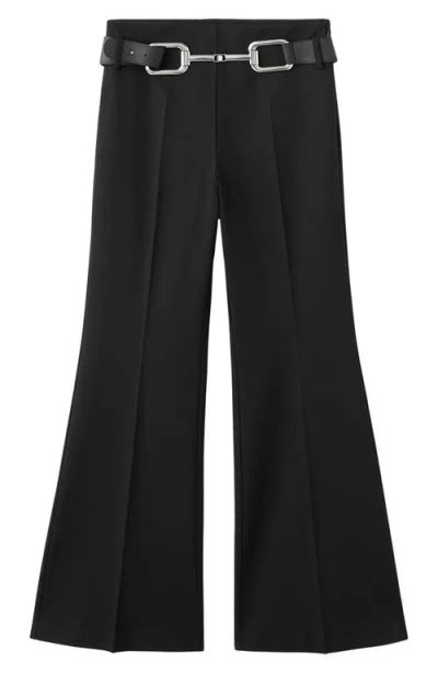 Mango Sauvi Belt Detail Pants In Black