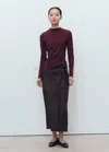 Mango Lettuce Edge Long Sleeve Top In Red