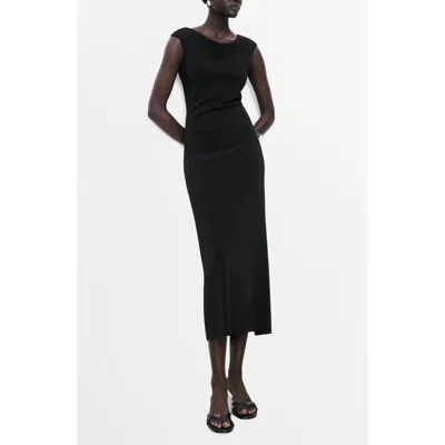 Mango Scoop Back Midi Dress
