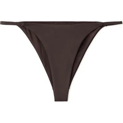 Mango Scoop Front Bikini Bottoms In Brown