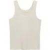 Mango Scoop Neck Cotton Tank In Gray