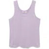 Mango Scoop Neck Cotton Tank In Purple